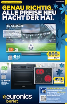 Fernseher im EURONICS Prospekt "GENAU RICHTIG. ALLE PREISE NEU MACHT DER MAI." mit 8 Seiten (Hamm)
