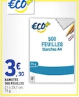 Ramette 500 feuilles - ECO+ en promo chez E.Leclerc Aulnay-sous-Bois à 3,30 €