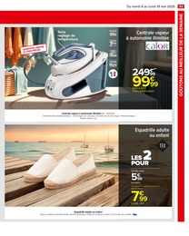 Prix et réduction Espadrilles dans le prospectus Carrefour en cours Offre Espadrilles dans le catalogue Carrefour du moment à la page 95