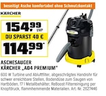 Aschesauger „AD4 Premium“ Angebote von KÄRCHER bei OBI Freiberg für 114,99 €