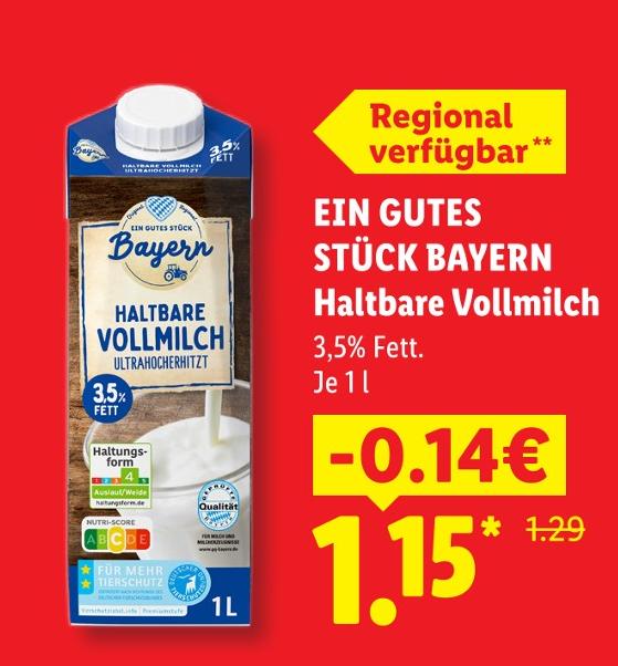 Haltbare Vollmilch