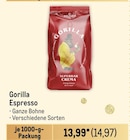 Espresso Angebote von Gorilla bei Metro Augsburg für 14,97 €