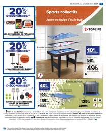 Offre Table Tennis De Table dans le catalogue Carrefour du moment à la page 15
