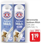 Haltbare Milch 1,5% Fett Angebote von Bärenmarke bei E center Filderstadt für 1,19 €