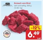 Gulasch vom Rind im Netto Marken-Discount Prospekt Gulasch vom Rind von Gut Ponholz im aktuellen Netto Marken-Discount Prospekt für 6,49 €