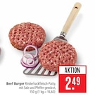 Marktkauf Aschaffenburg - Beef Burger Rinderhackfleisch-Patty Angebot im Prospekt Beef Burger Rinderhackfleisch-Patty bei Marktkauf im Aschaffenburg Prospekt für 2,49 €