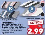 Sneakersocken oder Füßlinge im Angebot bei Kaufland in Rottenburg Sneakersocken oder Füßlinge Angebote von HIP&HOPPS bei Kaufland Rottenburg für 2,99 €