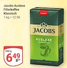 Auslese Klassisch Filterkaffee im Angebot bei GLOBUS in Jena Auslese Klassisch Filterkaffee Angebote von Jacobs bei GLOBUS Jena für 6,49 €