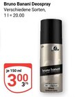 Deospray Angebote von Bruno Banani bei GLOBUS Neubrandenburg für 3,00 €