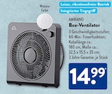 Box-Ventilator von Ambiano im aktuellen ALDI SÜD Prospekt für 14,99 €