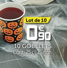 10 gobelets - Gifi à Aix-en-Provence 10 gobelets en promo chez Gifi Aix-en-Provence à 0,90 €