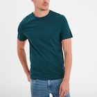 T-shirt en coton manches courtes bleu canard homme - La Halle T-shirt en coton manches courtes bleu canard homme à 5,99 € dans le catalogue La Halle