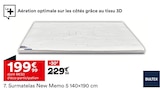 Surmatelas new memo 5 140x190 cm - Bultex - But Surmatelas new memo 5 140x190 cm - Bultex à 199,99 € dans le catalogue But