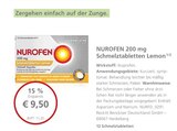 NUROFEN 200 mg Schmelztabletten Lemon bei LINDA im Prospekt "" für 9,50 €