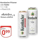 Pilsener im Angebot bei GLOBUS in Krefeld Pilsener Angebote von Krombacher bei GLOBUS Krefeld für 0,99 €