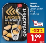 Muscheln von Larsen für 1,99 € bei Netto Marken-Discount im Angebot Muscheln von Larsen im aktuellen Netto Marken-Discount Prospekt