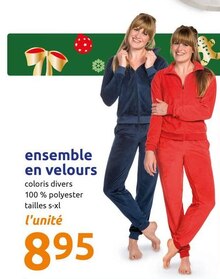 ensemble en velours - Action à Boulogne-Billancourt ensemble en velours en promo chez Action Boulogne-Billancourt à 8,95 €