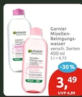 Mizellen-Reinigungswasser von Garnier im aktuellen budni Prospekt