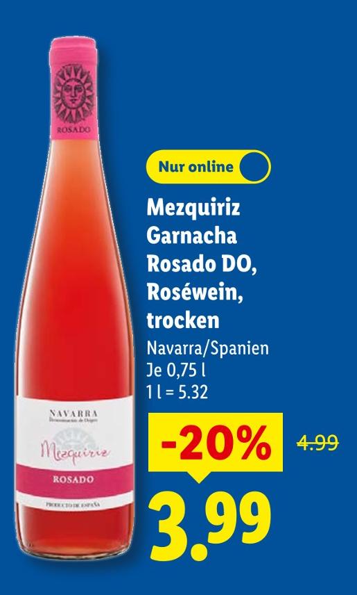 Garnacha Rosado DO, Roséwein, trocken
