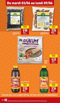 Promotion Raisins Secs dans le prospectus Aldi, valable du 03/06/2025 au 09/06/2025 Promo Raisins Secs dans le catalogue Aldi du moment à la page 20