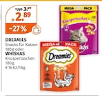 Aktuelle Katzenfutter Angebote bei Müller in Mülheim (Ruhr) Aktuelles Snacks für Katzen oder Knuspertaschen Angebot bei Müller in Mülheim (Ruhr) ab 2,89 €