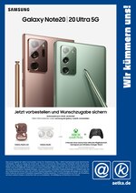 aetka Prospekt für Duisburg mit 3 Seiten aetka Prospekt für Duisburg: "Wir kümmern uns! Samsung Galaxy Note20", 3 Seiten, 06.08.2020 - 20.08.2020