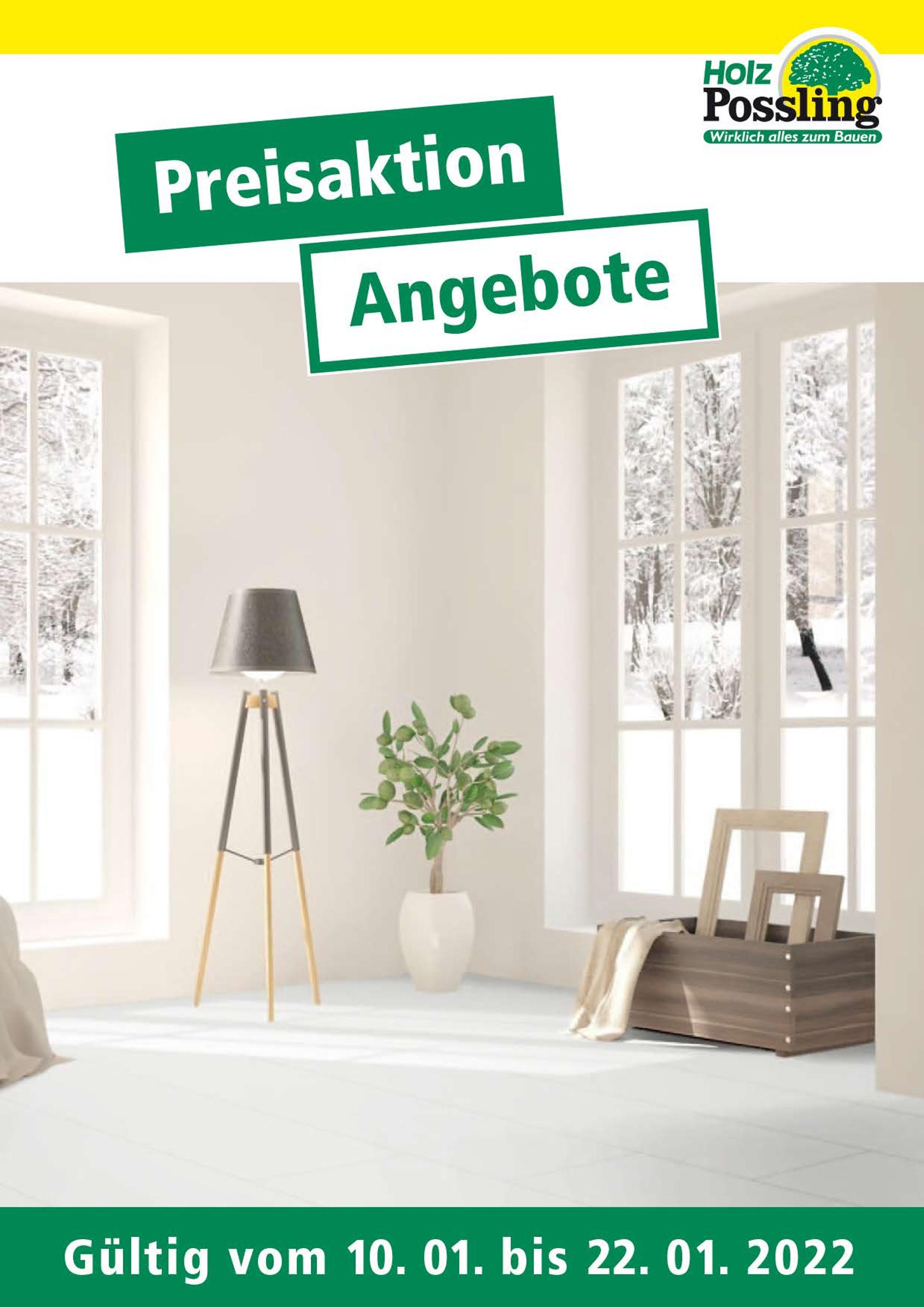 Holz Possling Prospekt für Berlin mit 1 Seite Holz Possling Prospekt für Berlin: "Top Angebote", 1 Seite, 10.01.2022 - 22.01.2022