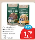 Natur im Biss Hundesnack von Christophorus für 1,79 € bei budni im Angebot Natur im Biss Hundesnack von Christophorus im aktuellen budni Prospekt