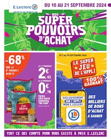 Prospectus E.Leclerc à Saint-Lys, "VOS SUPER POUVOIRS D'ACHAT", 36 pages de promos valables du 10/09/2024 au 21/09/2024