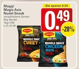 Magic Asia Nudel Snack Curry Angebote von Maggi bei WEZ Bad Oeynhausen für 0,49 €