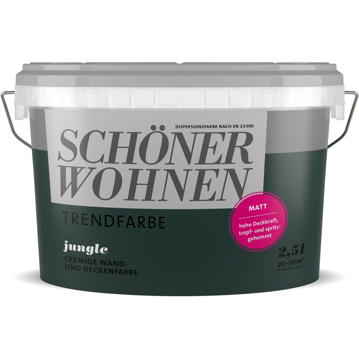 OBI Templin - Schöner Wohnen Trendfarbe Jungle matt 2,5 l Schöner Wohnen Trendfarbe Jungle matt 2,5 l Angebot bei OBI Templin im Prospekt INNENAUSBAU