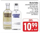 Vodka Angebote von Absolut bei E center Weiden für 10,99 €