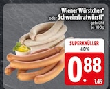 Wiener Würstchen im EDEKA Prospekt Wiener Würstchen von im aktuellen EDEKA Prospekt für 0,88 €