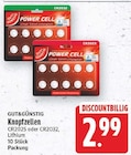 Knopfzellen CR2025 von GUT&GÜNSTIG für 2,99 € bei E center im Angebot Knopfzellen CR2025 von GUT&GÜNSTIG im aktuellen E center Prospekt