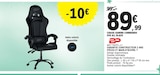 Chaise gaming commando evo all black - BETTERPLAY en promo chez E.Leclerc Garges-lès-Gonesse à 89,99 €