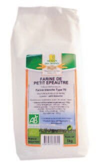 Farine de petit épeautre blanche T70 - NaturéO à Bourges Farine de petit épeautre blanche T70 en promo chez NaturéO Bourges à 5,39 €