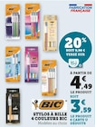 Promo Stylos à bille 4 couleurs à 3,59 € dans le catalogue Super U à Romillé