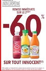 Intermarché Bédarieux - Promo -60% remise immédiate sur le 2ème sur tout innocent Promo -60% remise immédiate sur le 2ème sur tout innocent à dans le catalogue Intermarché à Bédarieux