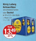 Koenig Ludwig Weissbier im V-Markt Prospekt Hefeweißbier von König Ludwig im aktuellen V-Markt Prospekt für 13,49 €