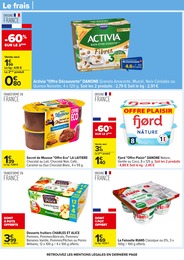Prix et réduction Danone dans le prospectus Carrefour en cours Offre Danone dans le catalogue Carrefour du moment à la page 48