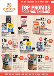 Catalogue E.Leclerc "Top promos pour vos animaux" à Vesoul et alentours, 2 pages, 20/02/2024 - 02/03/2024