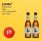 Berliner Perle Helles Angebote von Lemke bei Getränke Hoffmann Potsdam für 1,79 €