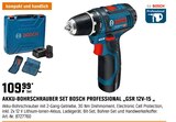 Akku-Bohrschrauber Set Bosch Professional "GSR 12V-15" Angebote von Bosch bei OBI Dorsten für 109,99 €