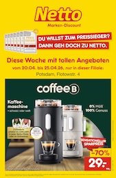 Netto Marken-Discount Prospekt "Diese Woche mit tollen Angeboten" für Potsdam, 2 Seiten, 20.04.2026 - 25.04.2026