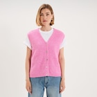 La Halle Verdun - Promo Gilet sans manches col V boutonné rose femme Promo Gilet sans manches col V boutonné rose femme à 15,99 € dans le catalogue La Halle à Verdun