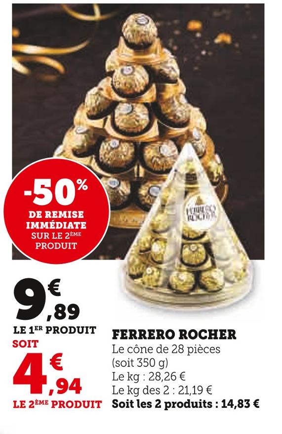 Ferrero Rocher Grand Ferrero Rocher avec 2 à l'intérieur - L'unité