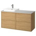 Waschbeckenschr./Waschb./Mischbat. Eichenachbildung/grau Steinmuster 122x49x71 cm von ÄNGSJÖN / BACKSJÖN für 509,00 € bei IKEA im Angebot Waschbeckenschr./Waschb./Mischbat. Eichenachbildung/grau Steinmuster 122x49x71 cm von ÄNGSJÖN / BACKSJÖN im aktuellen IKEA Prospekt
