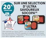 20% versés sur ma carte u sur une sélection d’ultra savoureux Socopa - SOCOPA en promo chez Super U Angoulême