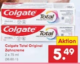 Total Original Zahncreme von Colgate für 5,49 € bei Netto Marken-Discount im Angebot Total Original Zahncreme von Colgate im aktuellen Netto Marken-Discount Prospekt
