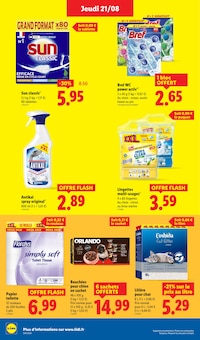 Promotion Litière dans le prospectus Lidl, valable du 21/08/2025 au 27/08/2025 Promo Litière dans le catalogue Lidl du moment à la page 26